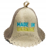 Шапка для сауни та лазні Made in Ukraine натуральна вовна